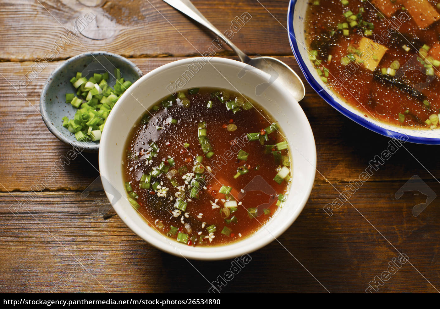 Japanische Misosuppe mit Tofu Wakame Algen - Stock Photo - #26534890 ...