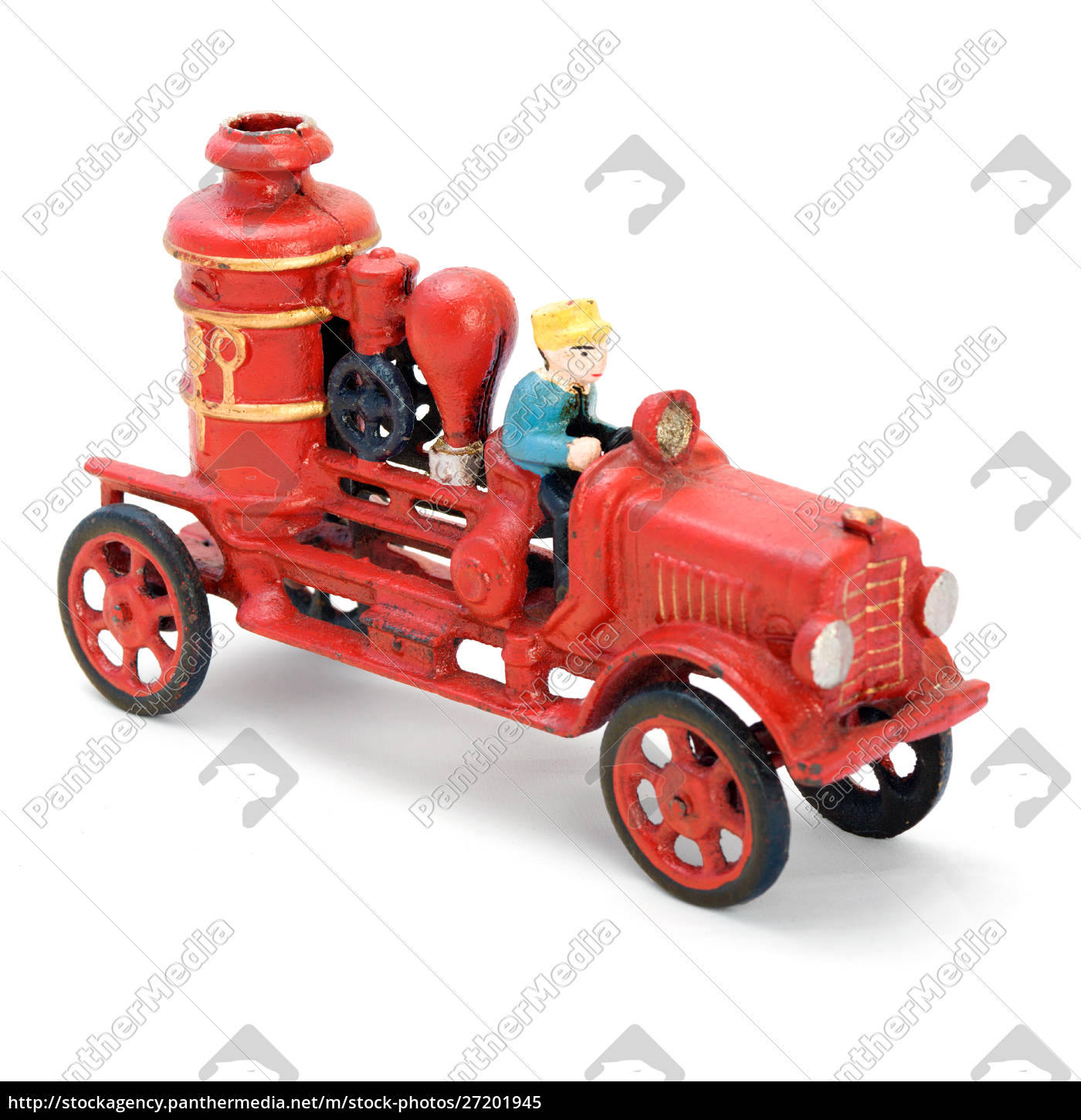 Antique red wind-up car. - Stockfoto - #27201945 | Bildagentur PantherMedia