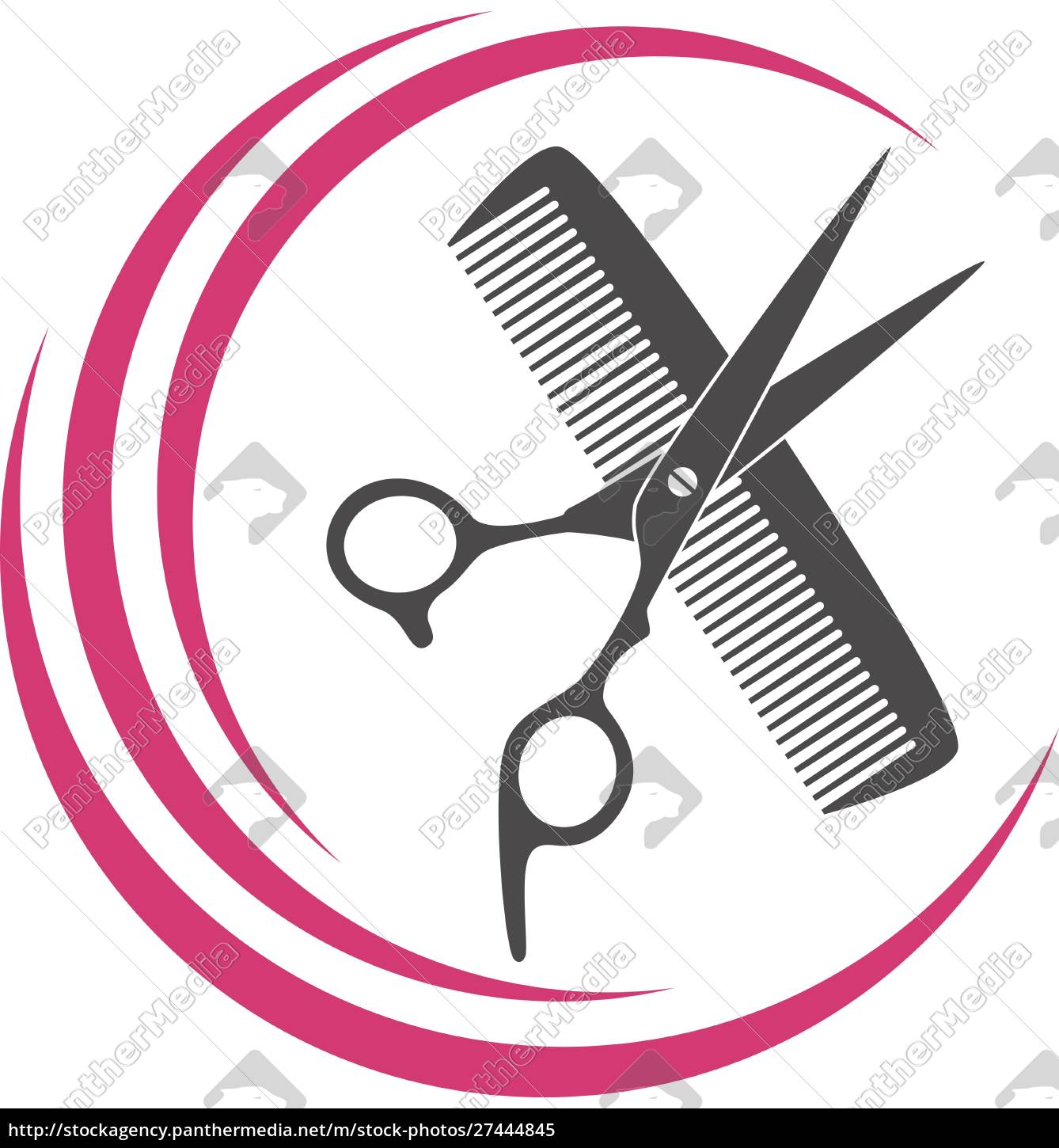 Schere Kamm Friseur Und Lifestyle Hintergrund Logo Lizenzfreies Bild 27444845 Bildagentur Panthermedia