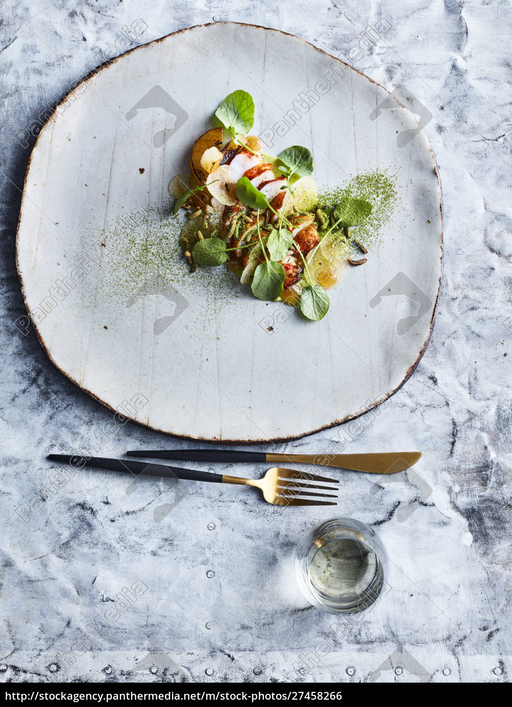 Marron Krebse mit Nashi Birne und Avocado - Stock Photo - #27458266 ...