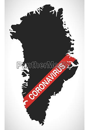 Grnland Karte Mit Coronavirus Warnung Illustration - Lizenzfreies Bild #28262119 | Bildagentur