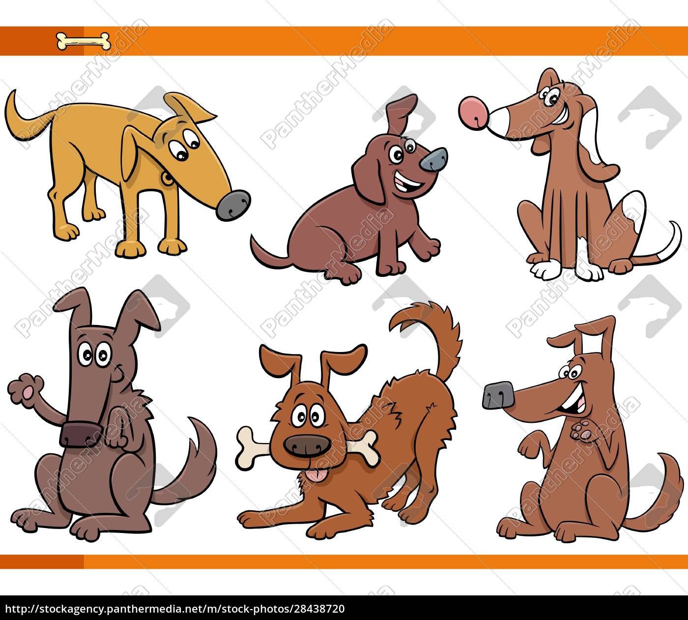 Cartoon Hunde Und Welpen Tierfiguren Set Lizenzfreies Foto 28438720 Bildagentur Panthermedia 2345