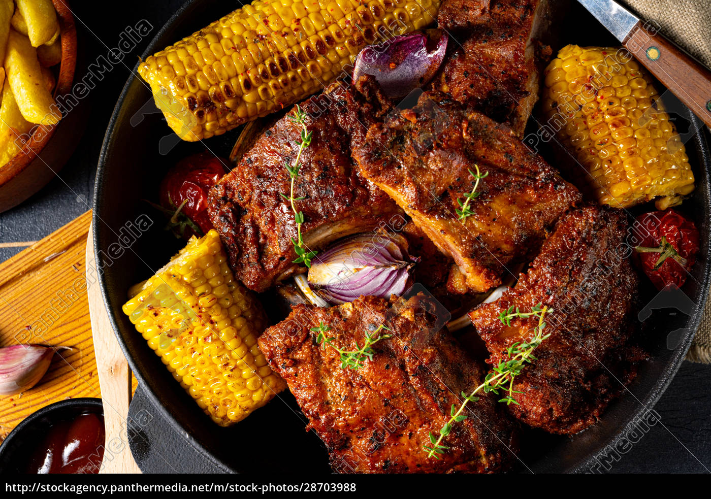 Rustikale Spareribs aus dem Ofen - Lizenzfreies Foto - #28703988 ...