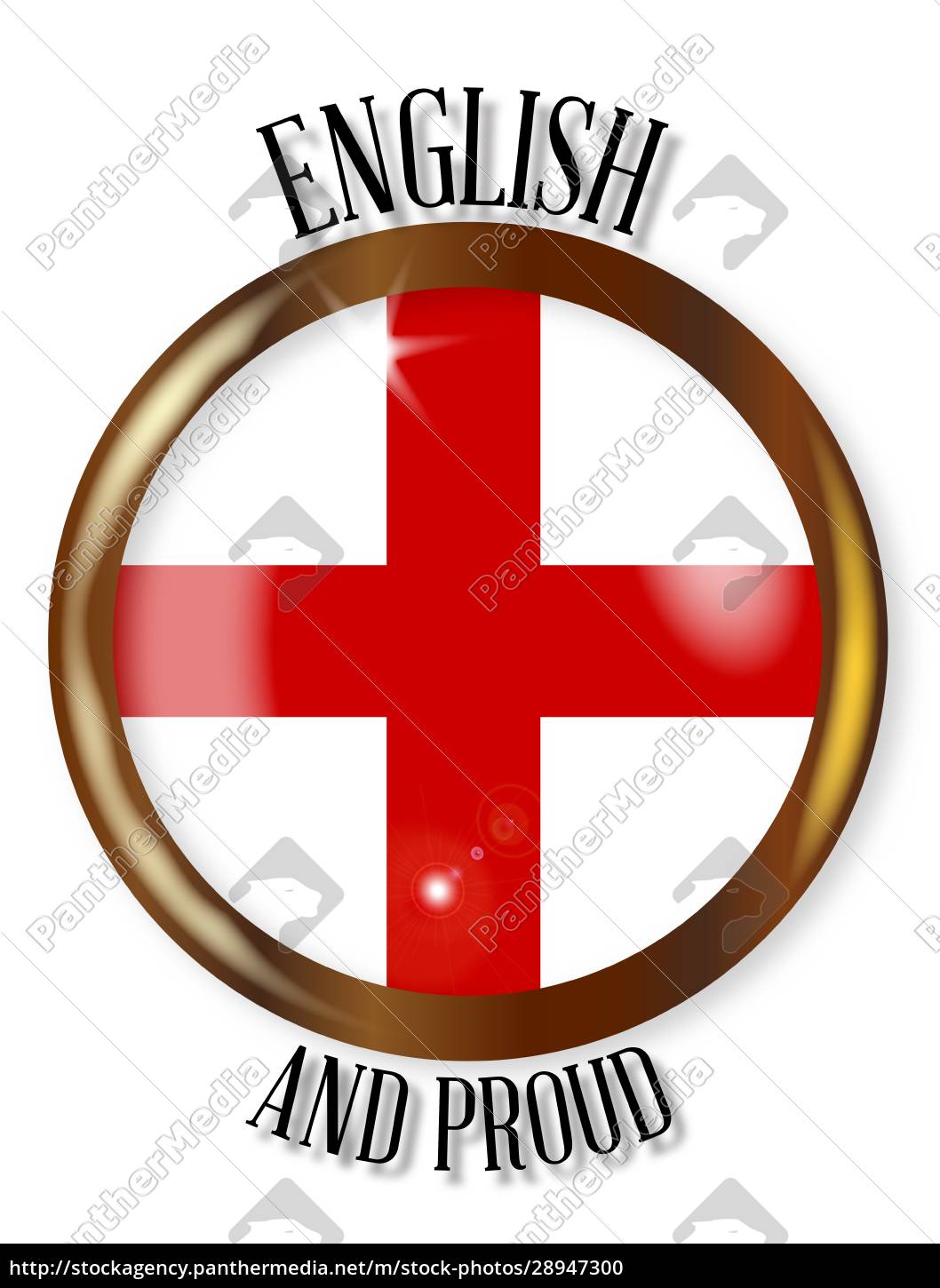 Englisch Stolz Flagge Button Lizenzfreies Foto 28947300