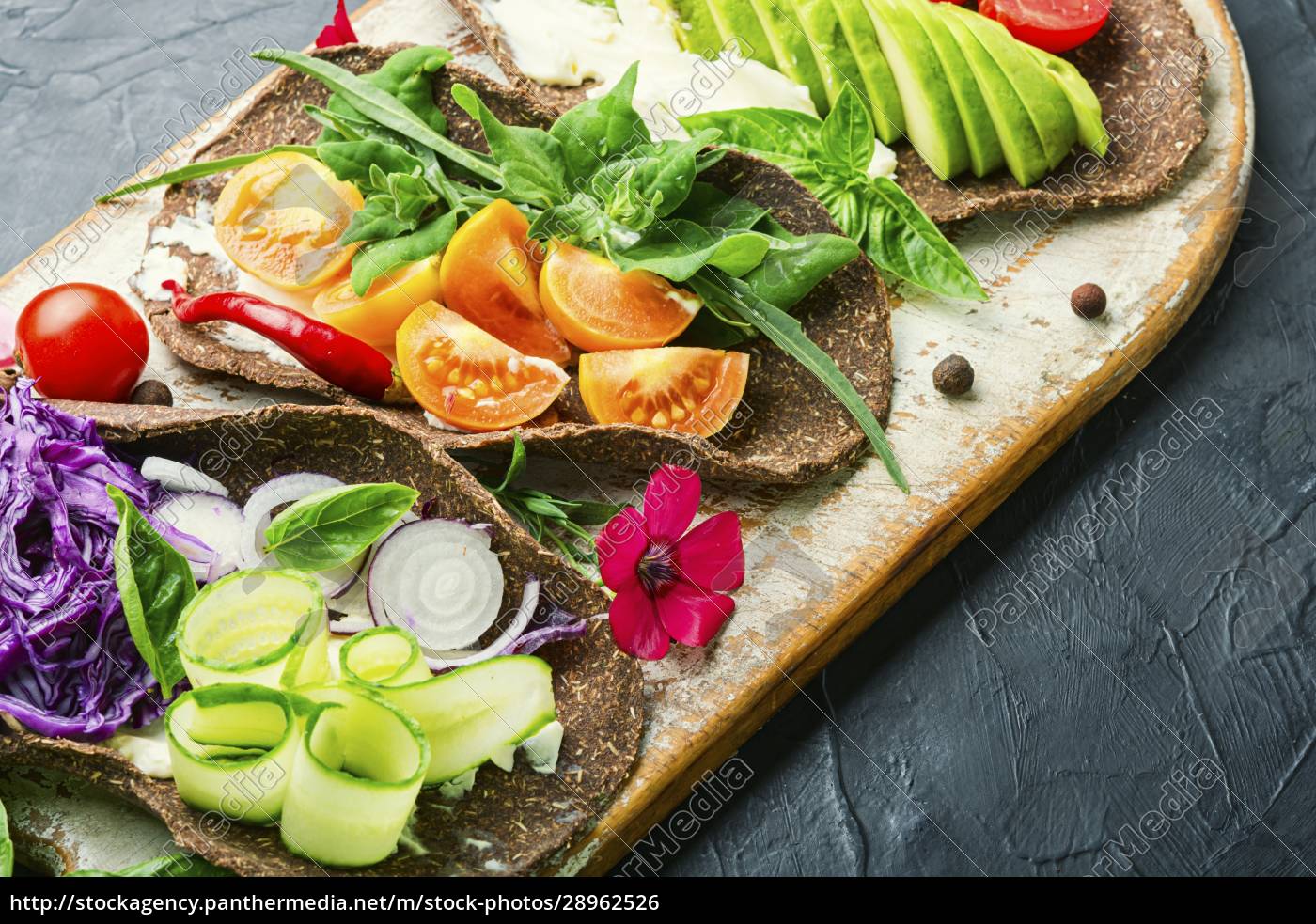 Vegetarischer Snack von Tacos - Stock Photo - #28962526 | Bildagentur ...