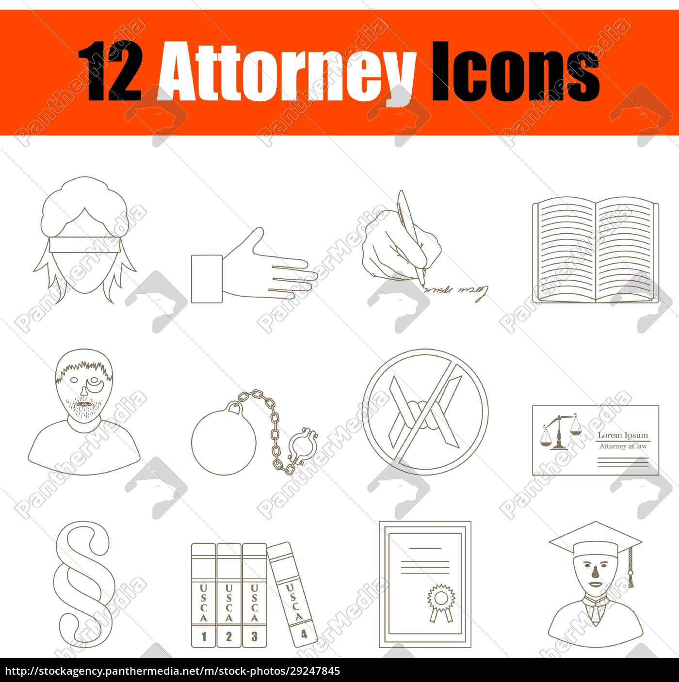 Anwalt Icon Set - Lizenzfreies Bild - #29247845 | Bildagentur PantherMedia